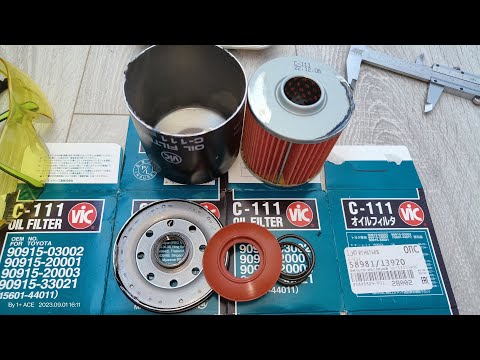 Видео: Распил масляного фильтра VIC C-111 (аналог MANN W712/83)