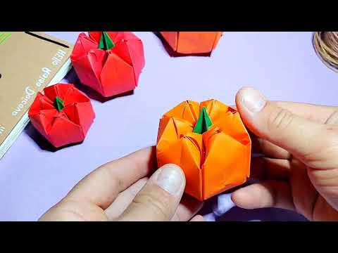 Видео: Осенняя тыква из бумаги | Оригами для души | Autumn paper pumpkin | Origami for the soul #тыква