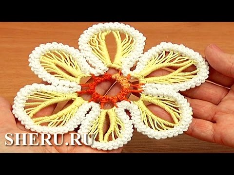 Видео: How to Make Flower Romanian Point Lace Урок 63  Румынское кружево