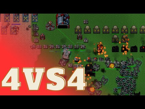 Видео: Гигантский прорыв 4 vs 4! | RTS Rusted Warfare