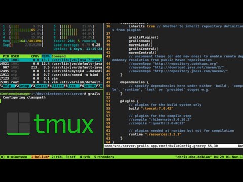 Видео: Консольная утилита tmux