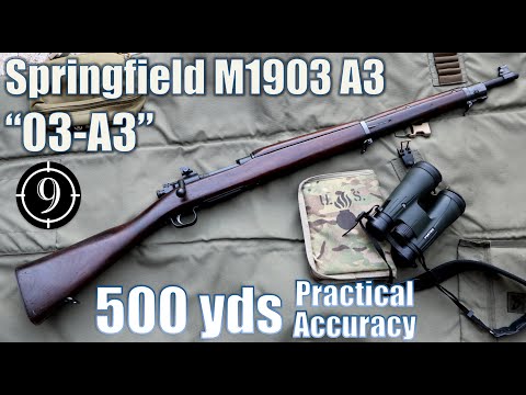 Видео: Американская винтовка M1903a3 "03-A3" на дистанции 500 ярдов: практическая точность