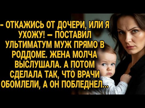 Видео: Муж в роддоме потребовал отказаться от дочери, но реакция жены поразила всех врачей...