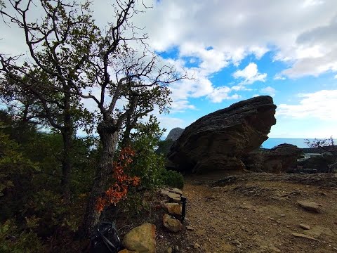 Видео: Прогулка по горным тропам. Скала Лягушка. Октябрь.Новый Свет.