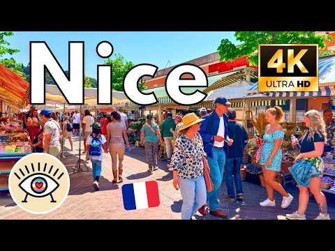 Видео: Ницца, Франция — ПЕШЕХОДНАЯ ЭКСКУРСИЯ В 4K — 🍋🥐 ИДЕАЛЬНОЕ сочетание Италии и Франции!