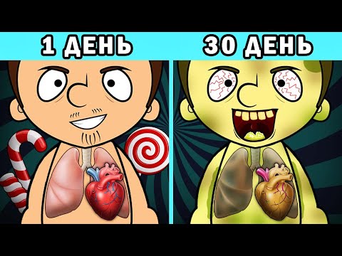 Видео: Что если кушать только конфеты и сладости?
