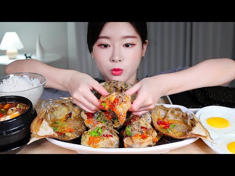 Видео: ASMR * Краб, маринованный в остром соевом соусе ★  суп из соевых бобов Pагу из соевой пасты MUKBANG