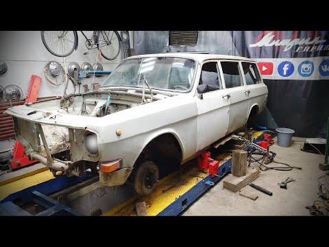 Видео: Вытяжка Волги Универсал и где взять зазоры на Газ 2402? Чуть не убился, убил гидравлику и котёнок..