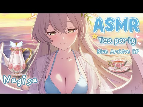 Видео: [ASMR] Чайная вечеринка на берегу с ангелом☕💖 Blue Archive Нагиса Ролевая игра