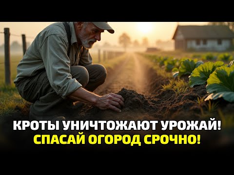 Видео: Крот уничтожит весь урожай, если вы не узнаете этот способ сегодня!