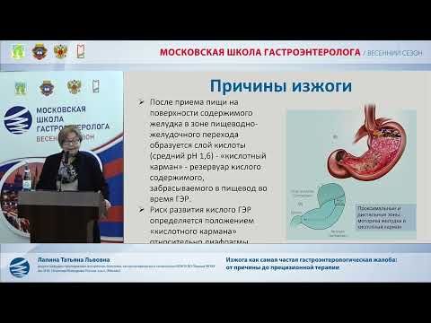 Видео: Лапина Т. Л. Изжога как самая частая гастроэнтерологическая жалоба
