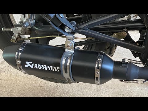 Видео: Прямоток ACRAPOVIC на Jordan Evo (альфу, дельту и т.п.) 110CC двигатель