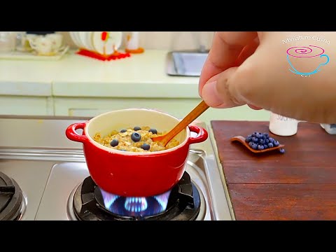 Видео: Идеи рецептов с черникой. Миниатюрный игрушечный набор для приготовления настоящей еды ASMR