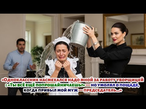 Видео: «Одноклассник издевался над уборщицей, но умолял о пощаде перед моим мужем-председателем».