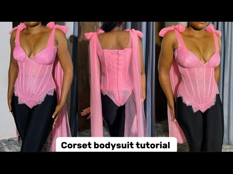 Видео: Как раскроить и сшить корсетное боди со встроенной шнуровкой || Корсетное белье || Руководство по...