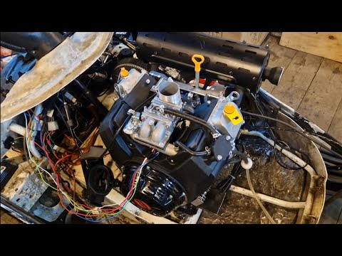 Видео: Двигатель лончин 30 лс на снегоход Тайга 500!!