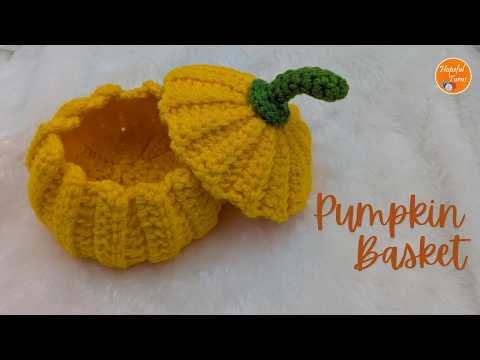 Видео: Как связать крючком корзину из тыквы для начинающих | Вязание крючком: осенний декор