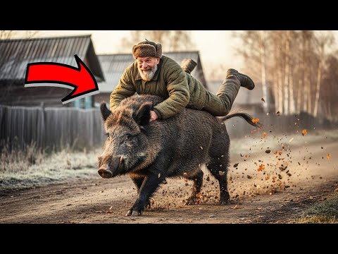 Видео: Он каждый день седлает дикого кабана. Причина этого поступка лишит вас дара речи!
