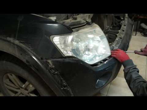Видео: Снятие фар с MMC Pajero4