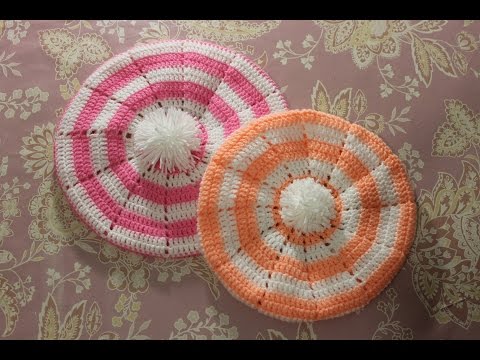 Видео: Детский берет на 2, 5 - 3 года крючком. Crochet girl's' cap.