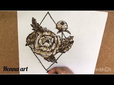 Видео: Как рисовать хной пионы мехенди