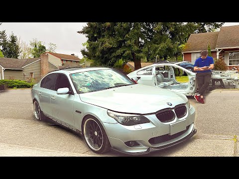 Видео: МОДНИЦА BMW 5 E60 525i - КОНСТРУКТОР В РАЗБОРЕ ИЗ ЯПОНИИ