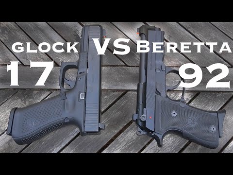 Видео: Beretta 92 против Glock 17 — сравнение легендарных 9-мм пистолетов