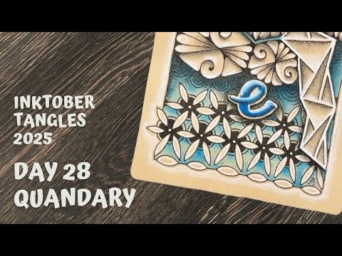 Видео: Inktober Tangles 2025 - День 28 - Затруднение