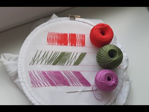 Видео: Вышивка гладью для начинающих. Первые шаги. Урок 1. Stitch embroidery for beginners. Lesson 1.