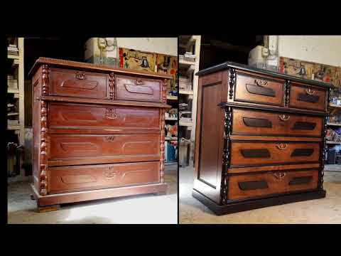 Видео: Реставрация старинного комода. Restoration of an old chest of drawers