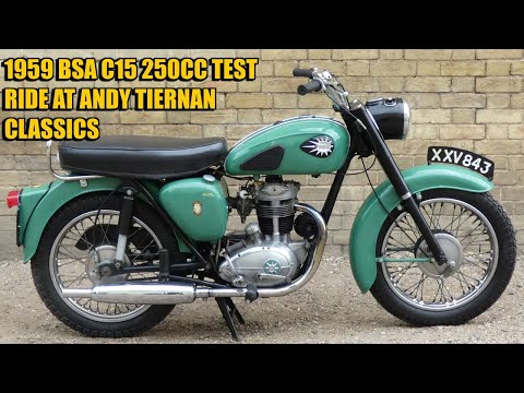Видео: 1959 BSA C15 250cc на гонках Andy Tiernan Classics #09360BSA