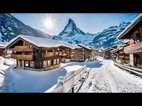 Видео: Церматт, Швейцария🇨🇭Зимняя пешеходная экскурсия по швейцарскому городу