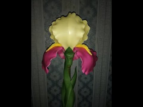 Видео: Ирис.светильник из изолона.