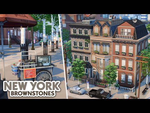 Видео: Дома из коричневого камня в Нью-Йорке // The Sims 4 Скоростное строительство