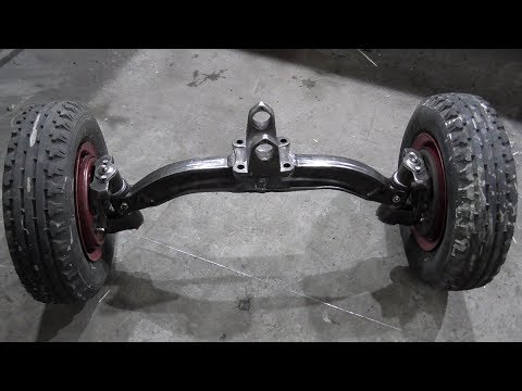 Видео: Передняя балка для самодельного мототрактора мини Т-16. Часть 2.