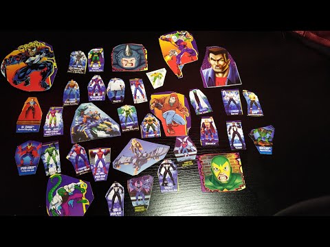 Видео: Картонки фигурок Человек-Паук MARVEL 90-е