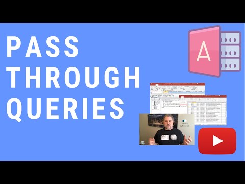 Видео: Как использовать сквозной запрос в MS Access — пример SQL Server