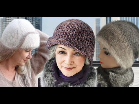 Видео: Шапки для женщин 50+, 60+, которые сейчас актуальны.