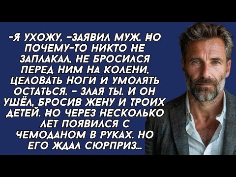 Видео: Муж ушёл, бросив жену и троих детей. Но через несколько лет появился с чемоданом в руках...