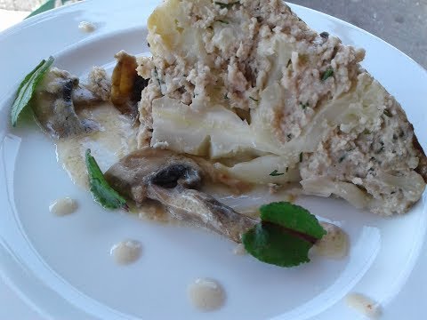 Видео: ФАРШИРОВАННАЯ ЦВЕТНАЯ КАПУСТА В СЛИВОЧНОМ СОУСЕ!