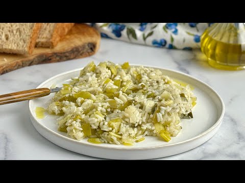 Видео: Греческое рагу из лука-порея и риса готово за 30 минут