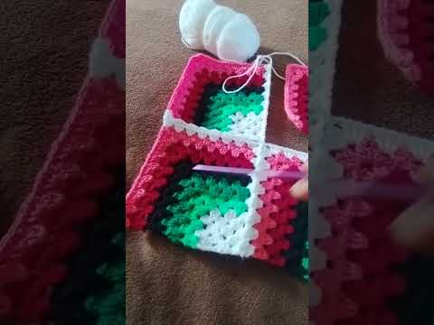 Видео: Сборка 3 д квадратов# вязание крючком