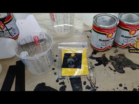 Видео: Как красить жидкую резину Rubber paint часть 4 -  Размешивание и покраска пигмента