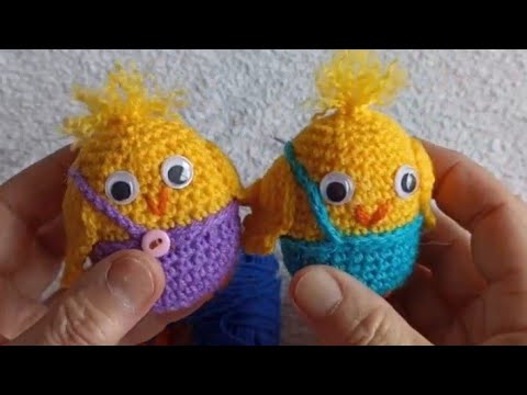 Видео: Цыплёнок крючком.  Вяжем игрушки.
