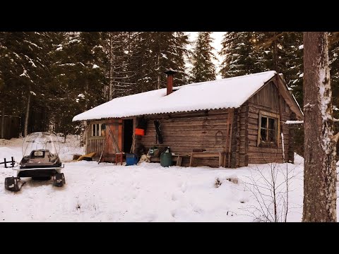 Видео: С БАТЕЙ НА КОРДОН. ЖИВЁМ В ЛЕСУ. ПРОВЕРКА КАПКАНОВ НА КУНИЦУ. ЗИМНЯЯ РЫБАЛКА.