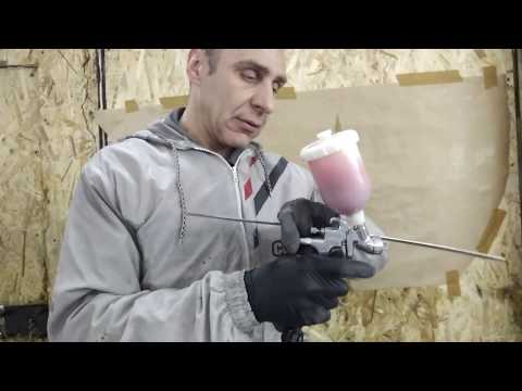 Видео: Мини-краскопульт РУССКИЙ МАСТЕР. Обзор,тест,покраска.