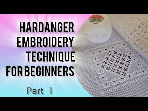 Видео: Hardanger embroidery  technique : kloster blocks , eyelet embroidery , вишивка