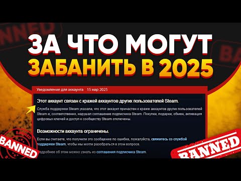 Видео: БАН в СТИМЕ / КС 2 в 2025 ГОДУ - ЗА ЧТО МОГУТ ДАТЬ и КАК ИЗБЕЖАТЬ?