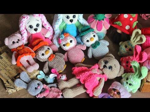 Видео: Готовые работы за март || 16 вязаных игрушек ||