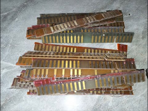 Видео: Советские ламели 1200 контактов. Отличное содержание золота.